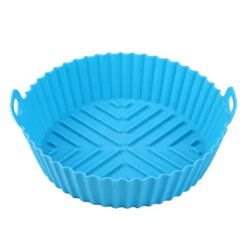 Air Fryer Silicone Liners: Round Shape Baking Bakeware, Ovenware, Pizza Pan, Cake Mold, Basket, and Foldable Pot