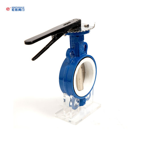 Válvula borboleta wafer de alavanca com sede em PTFE