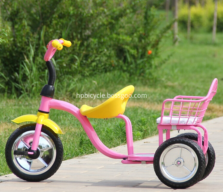 Kid tricycle with PVC basket