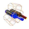 Soporte de la rejilla de vino geométrica de 6 biberones