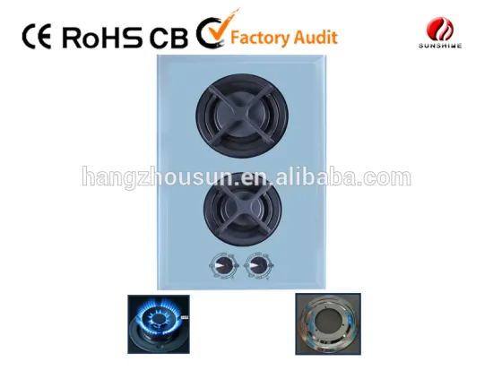 Italy style gas hob of tempered glass panel