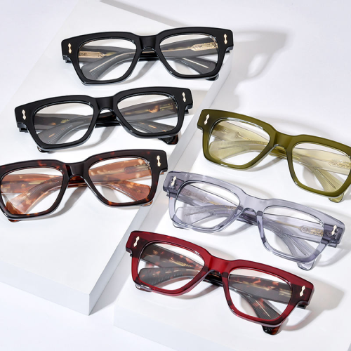 Premium Thick Square Acetate Optical Glasses