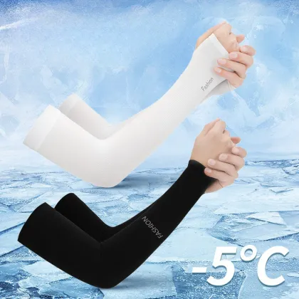 China Adults' Outdoor Seamless Ice Silk Sunscreen UV Protection Arm Sleeves