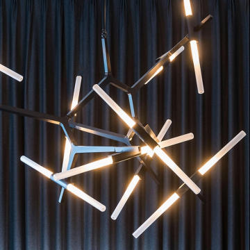 Home Creative Branch Large Living Room Chandelier Black