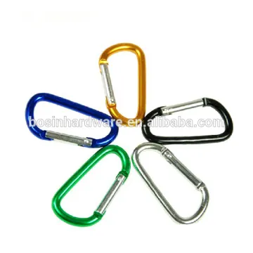 Fashion High Quality Metal 55mm Length D Shape Aluminum Carabiner