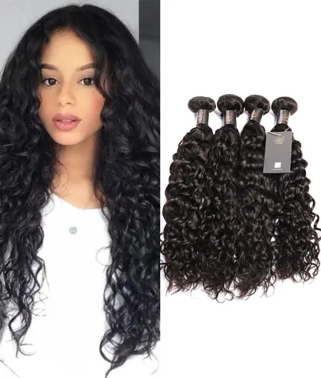 4Bundles 20inch  Brazilian blond Water Wave Hair Extensions Sunlight Human Hair can be dyed water wave ombre hair