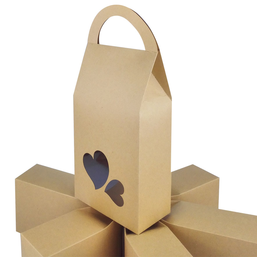 Recycled Coffee Brown Kraft Paper Bag with Handles