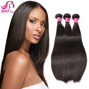 Beauty On Line Straight Brazilian Malaysian Hair Natural Black Color 100% Human Hair Weave Bundles Remy Hair 8-28 Inches