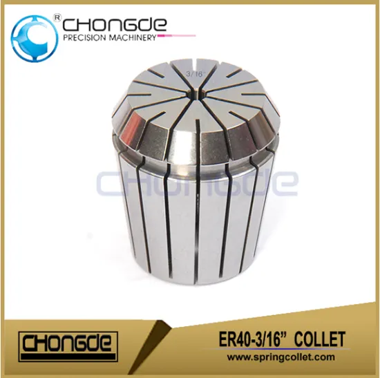 High Quality ER40-3/16" Precision Collet Clamping Range 0.187" - 0.148"