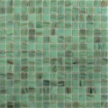 Gold Lines Green Glass Surface Finish Wall Mosaico