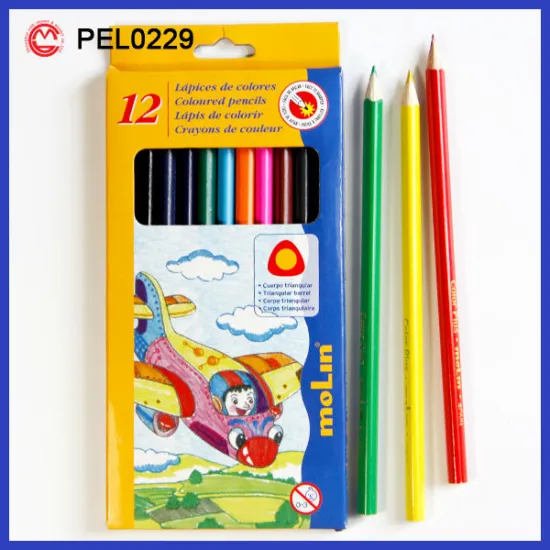 12pcs Box Pack Wooden Color Pencil