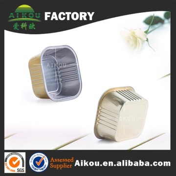 Disposable golden oven safe food container with lid for restaurant