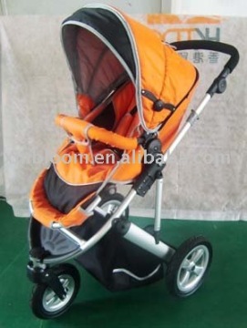 aluminum EN/CE certificate germany baby stroller buggy with big inflatable wheels