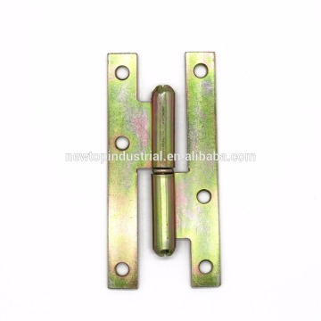 110x55mm H type hinge straight corner for doors with yellow zinc plated hinge