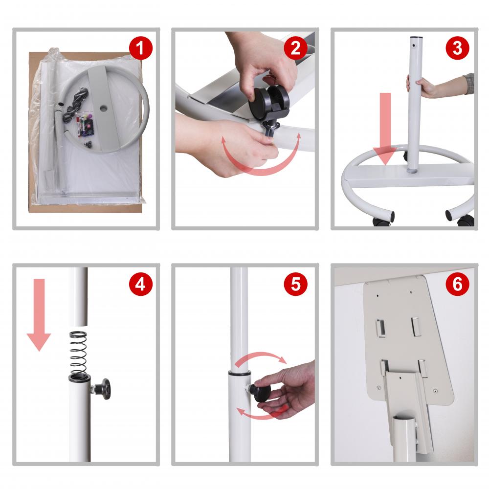 Height Adjustable Magnetic Easel