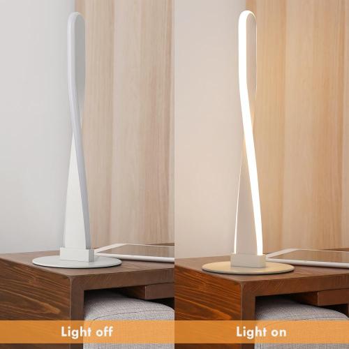 Small Spiral LED Table Lamp for Nightstand