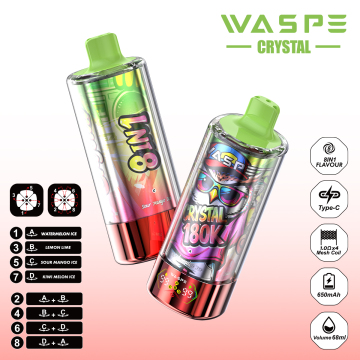 Bulk Wholesale Vape Waspe Crystal 8-in-1 180000 Puffs