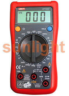 Handheld Digital Multimeter, AC/DC/Resistance/Capacitance UT132D