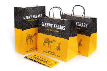 Cadeauzakje van kraftpapier Boodschappentas
