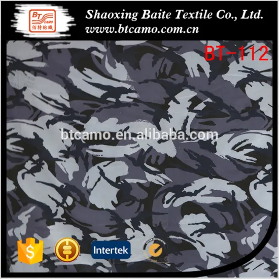 China manufacturer polyester cotton camouflage fabric for navy/marine uniform BT-112