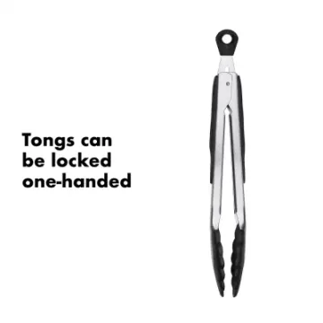 New Design Good Grips 3-Piece Utensil Set Non-Stick Cookware Black Tongs