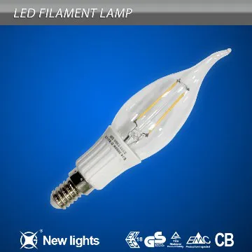 Candle sharp filament led bulb  lights