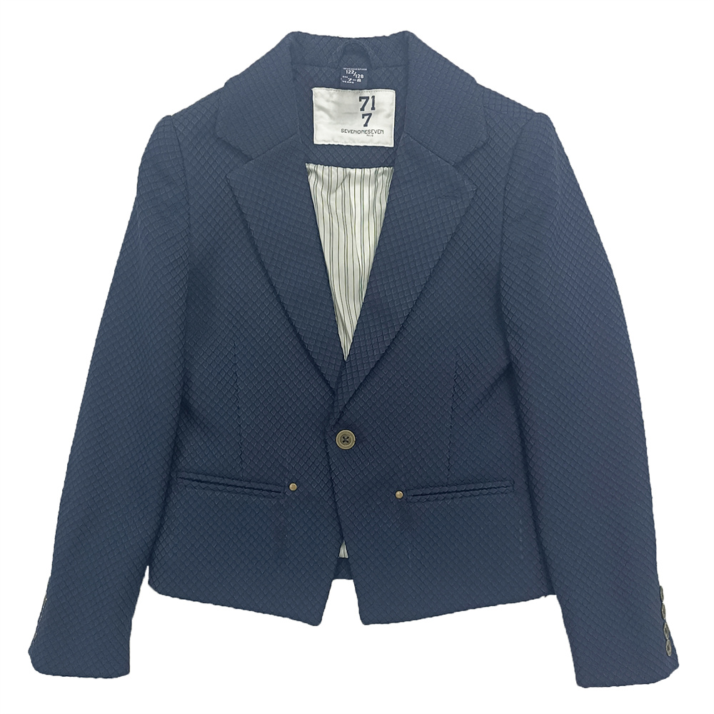 Blazer de poliéster do menino na Marinha