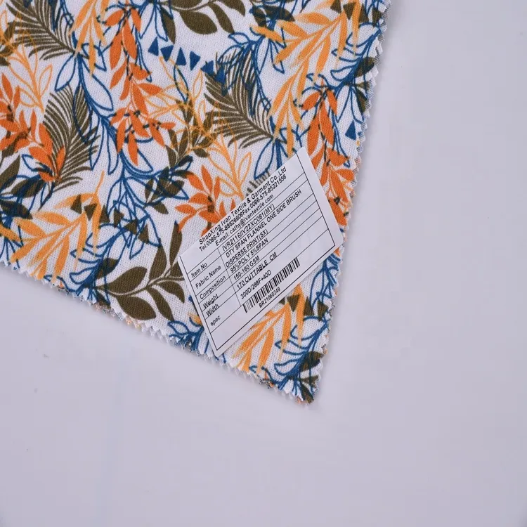 โพลีเอสเตอร์ 95% แยกย้ายกันด้านหนึ่งแปรงกระจายพิมพ์ถักผ้า DTY สำหรับเสื้อผ้า