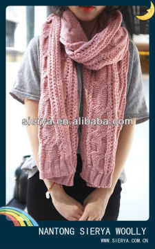 women's winter thick knitted scarf