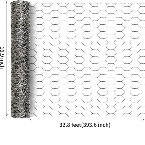 Malha de fio de ferro de galinha de 6 pés galvanizada com rede de arame hexagonal