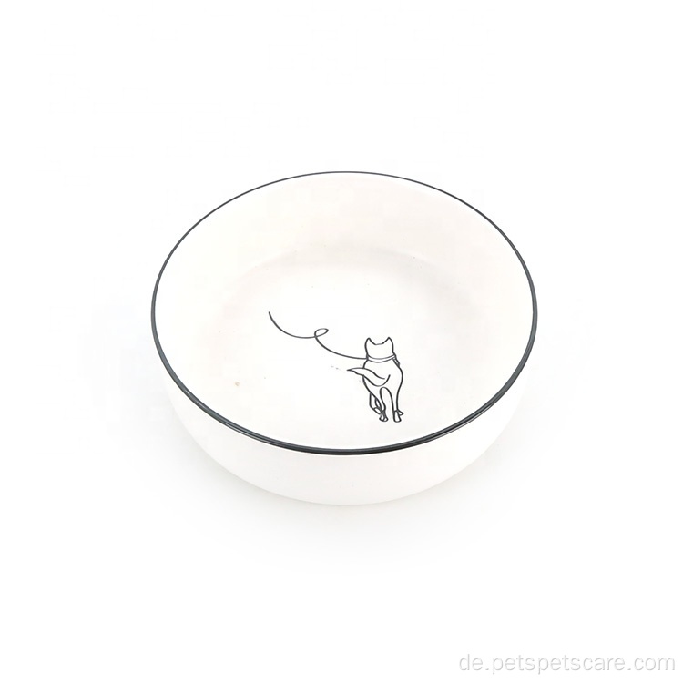Unterstützen Sie Proben Großhandel Custom White Ceramic Pet Bowl