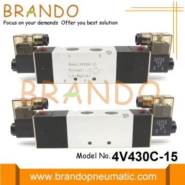 1/2'' 4V430C-15 5/3 Way Pneumatic Solenoid Valve 24VDC
