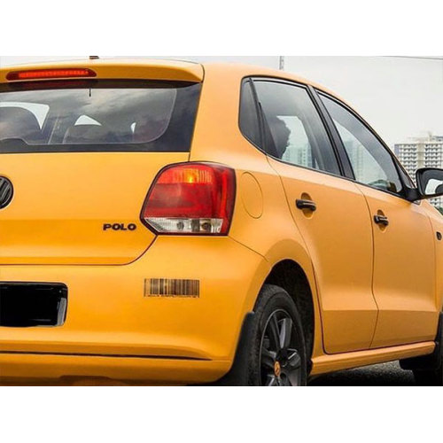 Vinilo de envoltura de coche amarelo metálico satinado