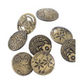 Modieuze knoppen met bronzen bloem decoratief patroon