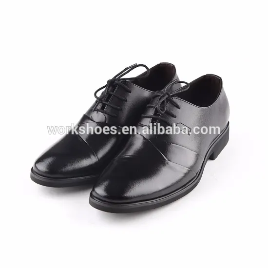 Amazing Design Lace Up Flat Black Leather dress men shoes