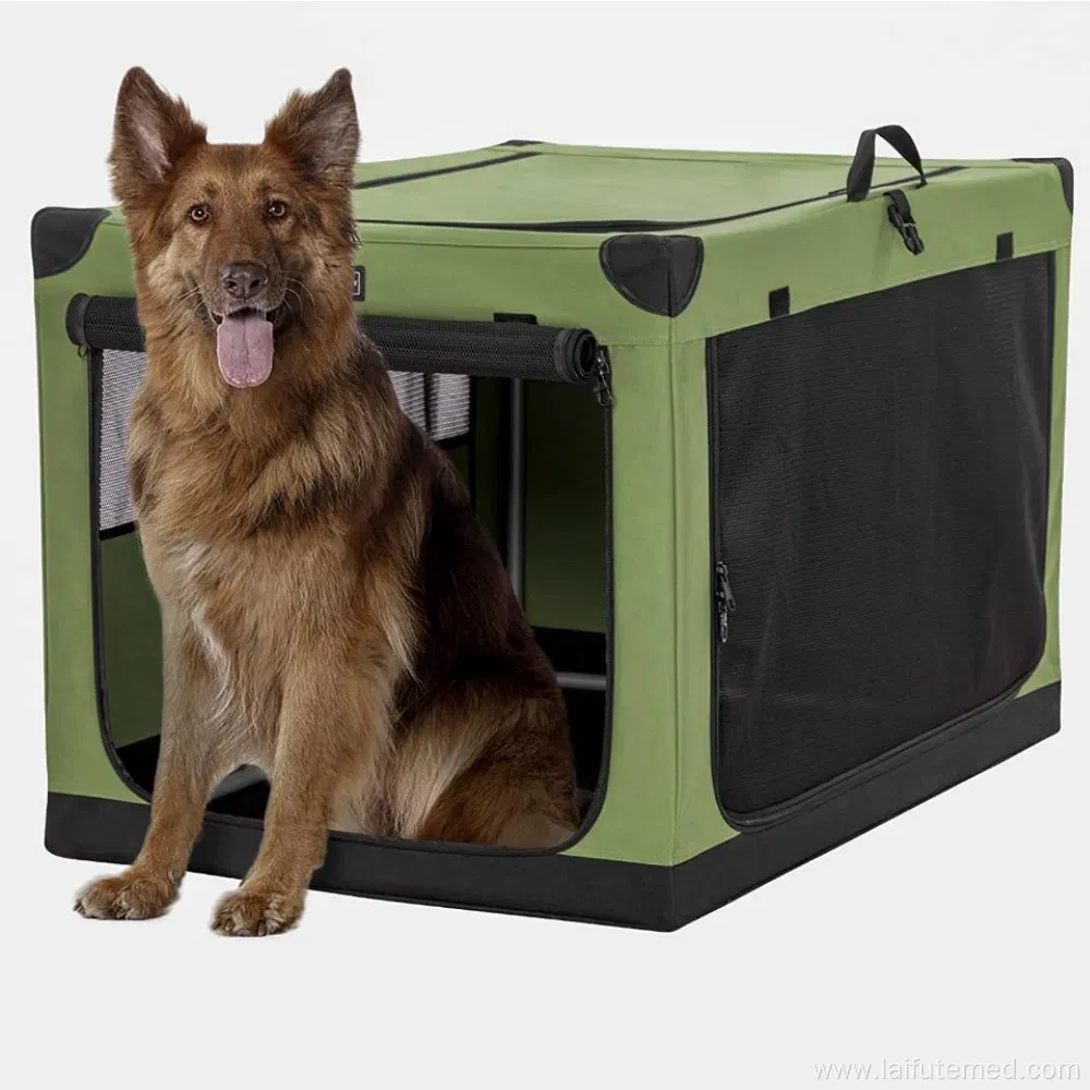Collapsible Portable Dog Crate with Strong Steel Frame