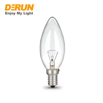 C35 CAL35 Bóng đèn nến - 25W đến 60W, E27 và E14 Đèn chùm sợi sợi lửa Clear Glass