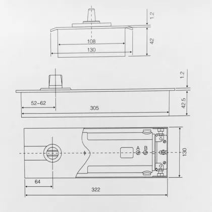 Floor spring price for glass door , floor spring