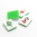 100 stks Hars Plaksteen Mahjong Tegels Voor Crafting Miniatuur Chinese Mahjong Hars Cabochons DIY Scrapbooking Craft Accessoires