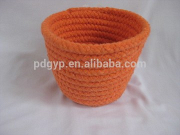 2016 handmade manufactuier cotton rope storage basket hot sale low price Sundries Baskets