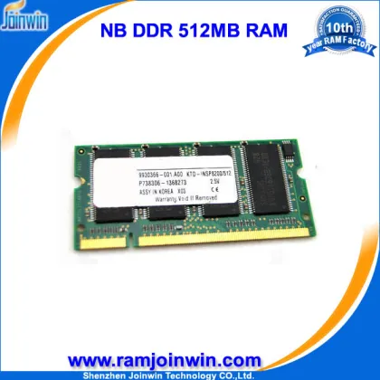 Nb DDR1 512MB RAM Memory with Lifetime Warranty