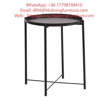 Dining Furniture Metal Round Coffee Table Factory Directly Sales Simple Design Living Room Coffee Side Table