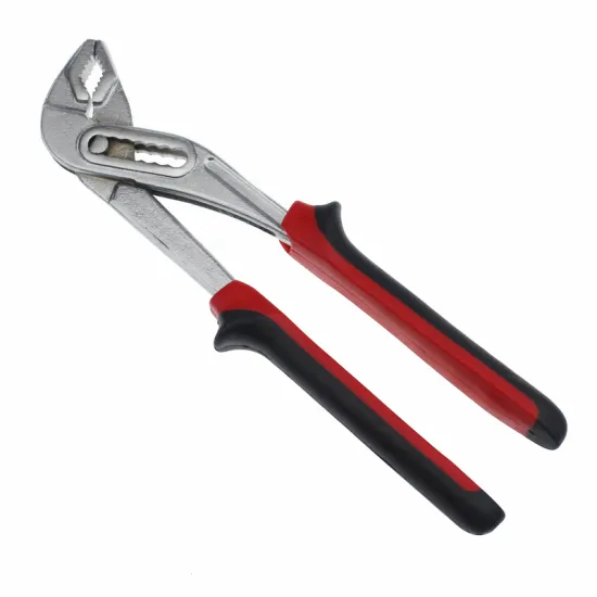 10 Inch Steel Water Pump Pliers with Plastic Grip Handle: Multi-Purpose Slip Joint Design for Fishing - Metric Measurement
