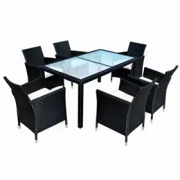 7-piece rattan/wicker dining set
