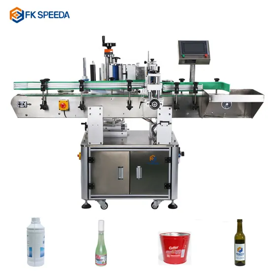 FK-SPEEDA Automatic Machine for Sticker Labeling on Canned Jars and Round Bottles