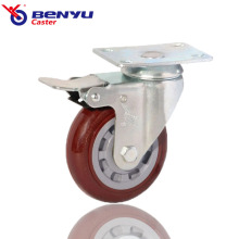 3 to 5Inch Polyurethane PU Casters with Brakes