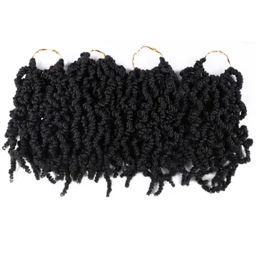 Pre twisted Spring Twists Crochet Hair Braids 10 inch Bomb Twists