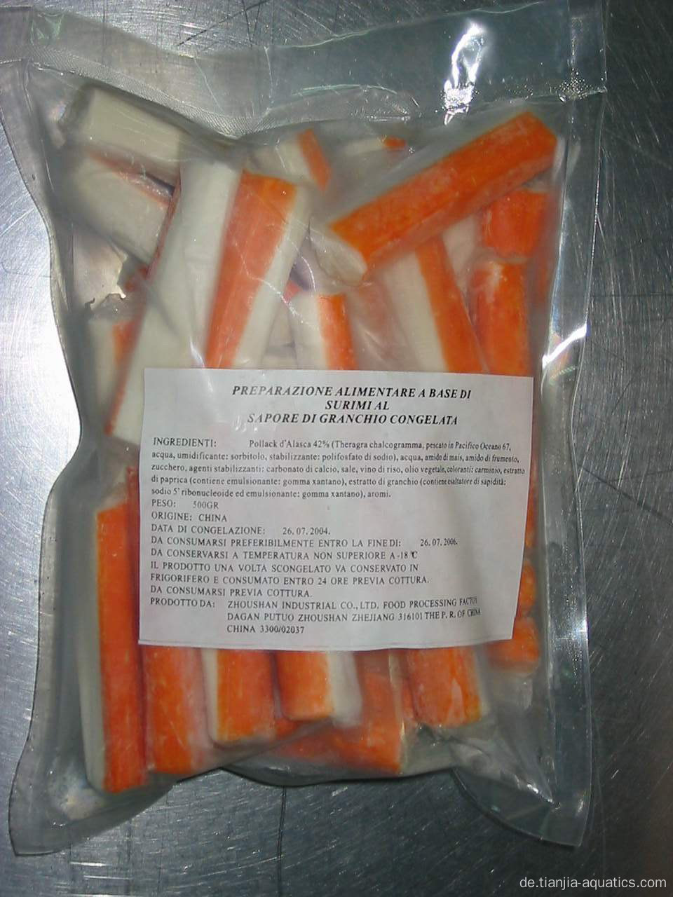 Neue Verarbeitung Gefrorener Surimi Krabbenstäbchen