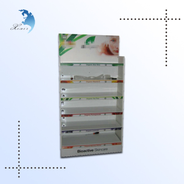 4-Level Floor Standing Metal Wire Newspaper Display Rack Metal Hook Display Stands