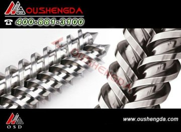 bimetallic conical twin screw barrel for recycled pvc